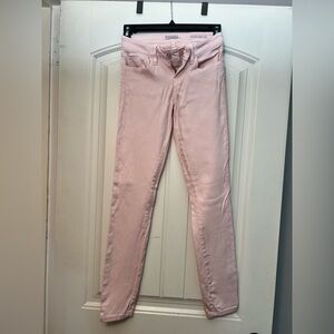 GUESS Pastel Pink Denim Jeans with Branded Button - Size 23